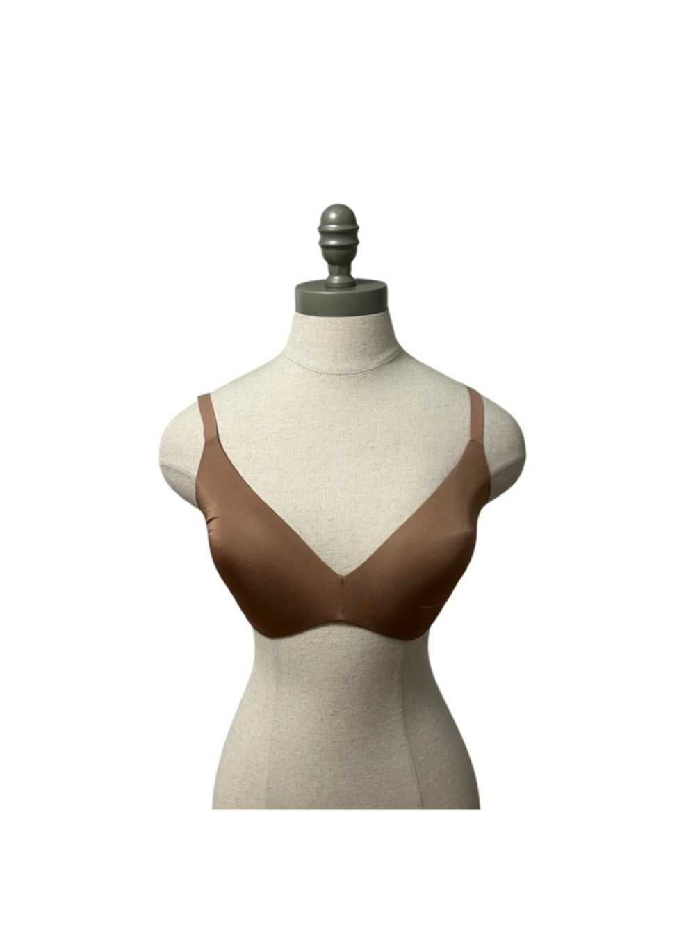 Skims Kim Kardashian Wireless Form Push Up Plunge Bra in Sienna Tan 34DD